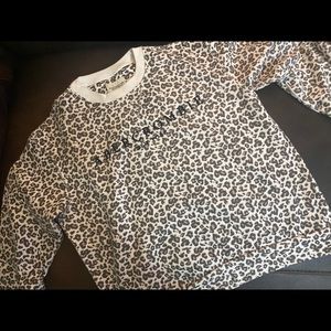 Leopard Print Abercrombie Crewneck Sweater